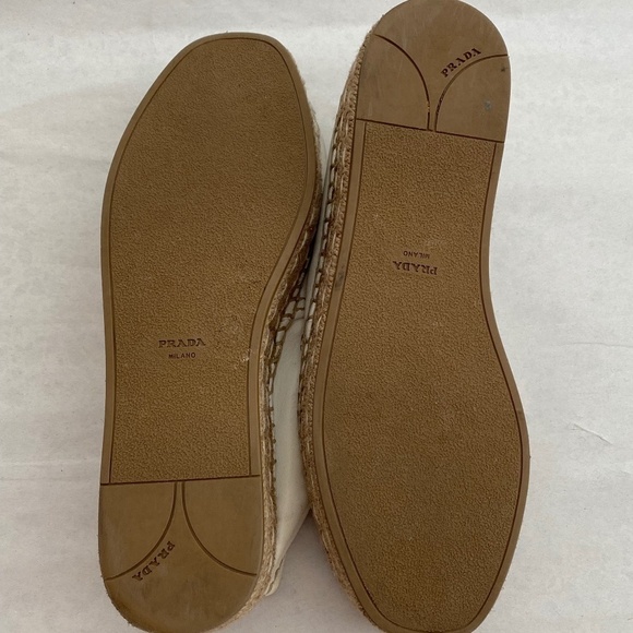 Prada Napa Leather Platform Espadrilles Size 40 US - Picture 6 of 8